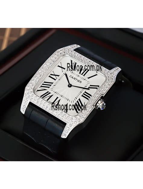 cartier santos 100 price in india|cartier santos 100 diamond price.